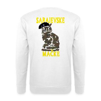 Camouflage Cat Sarajevo Military - Unisex Sweatshirt - white - Back