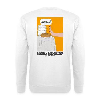Bosnian hospitality - Unisex Sweatshirt - white - Back