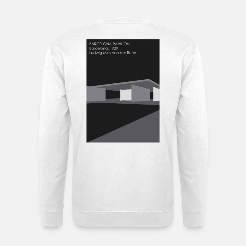 Architecture moderne : Pavillon de Barcelone - Sweat-shirt Unisexe - blanc
