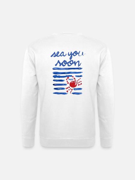 Sea You Soon Ocean Blue - Unisex Sweatshirt - white