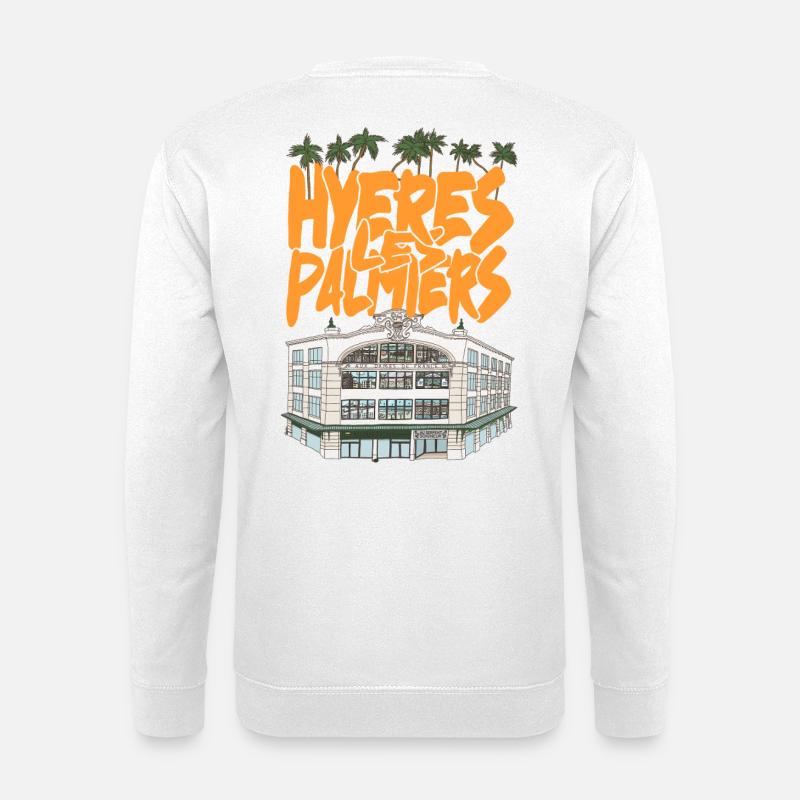 Hyeres Palmiers Graffiti - Unisex Pullover - Weiß