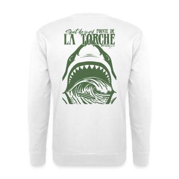 La Torche Surf Requin Bretagne - Sweat-shirt Unisexe - blanc - Dos