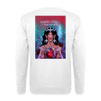 Female Rage Queen - Unisex Pullover - Weiß - Hinten - Michal (187cm)