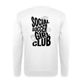 Soccer Girl Club - Unisex Pullover - Weiß - Hinten - Michal (187cm)