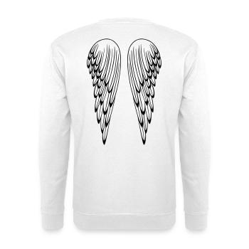 Angel wings, guardian angel, wings. - Unisex Sweatshirt - white - Back