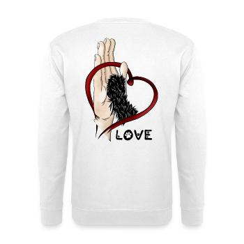 Paw Love - Black Paw - Unisex Sweatshirt - white - Back