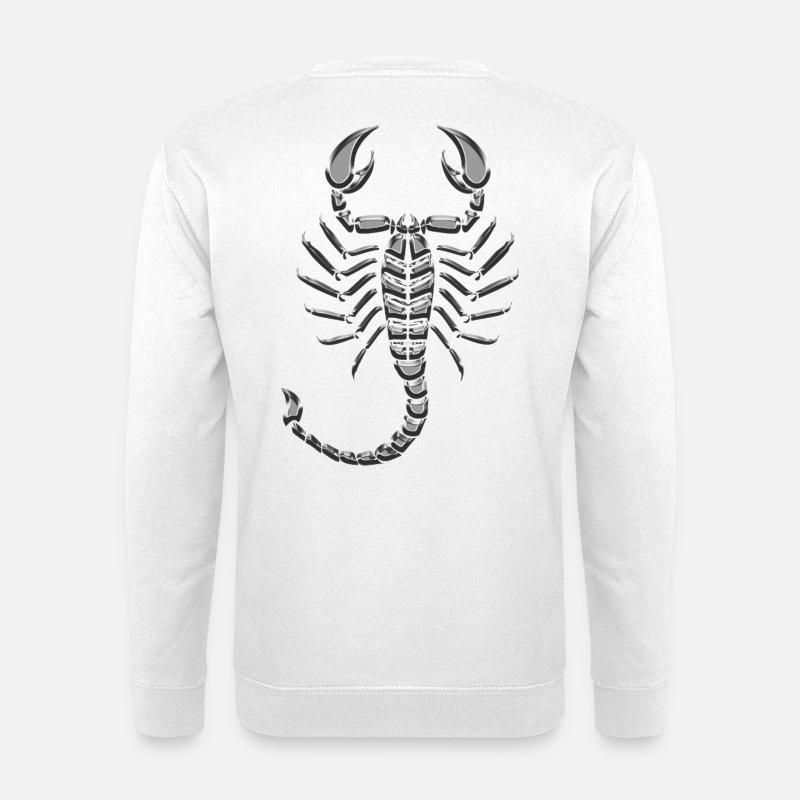 Scorpion metallic chrome - Unisex Sweatshirt - white