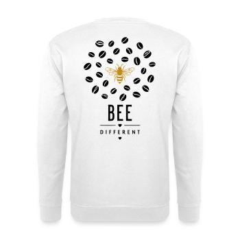 Golden bee on black - Unisex Sweatshirt - white - Back