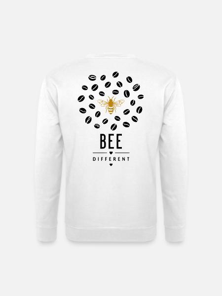 Golden bee on black - Unisex Sweatshirt - white