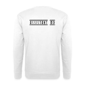 Assistant_MD - Unisex Sweatshirt - white - Back