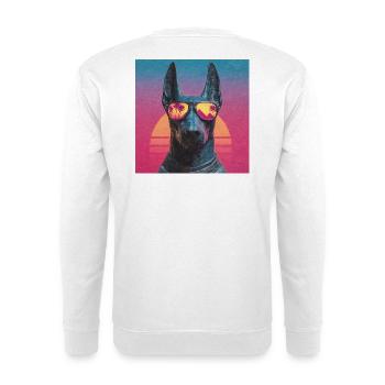 Anubis Synthwave - God on Vacation - Unisex Sweatshirt - white - Back