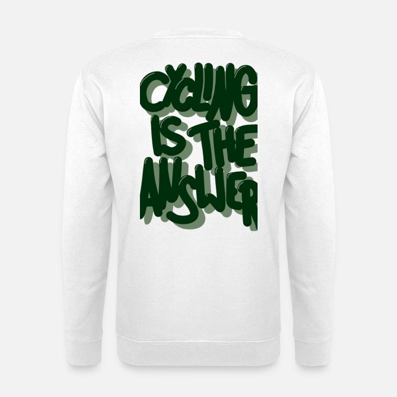 Cycling is the answer dunkelgruen - Unisex Pullover - Weiß