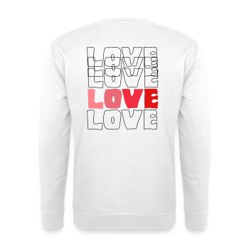 L’art intemporel LOVE - Sweat-shirt Unisexe - blanc - Dos