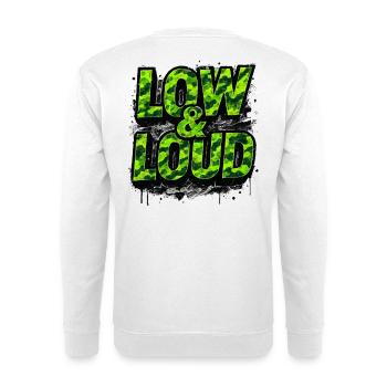 Camouflage Scène de voiture basse et bruyante Streetwear - Sweat-shirt Unisexe - blanc - Dos