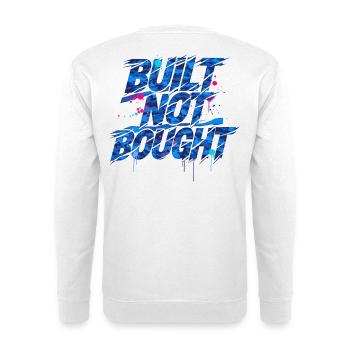 Built Not Bought – JDM Car Scene Camouflage Street - Unisex Sweatshirt - white - Back