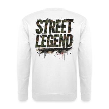 Street Legend Camouflage Schriftzug Car Tuning - Unisex Pullover - Weiß - Hinten