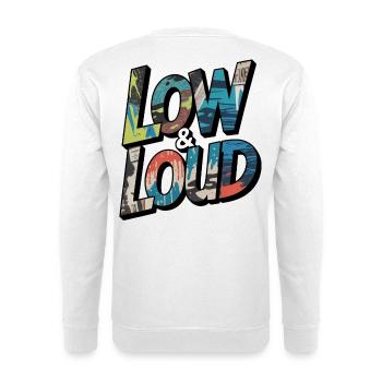 4. Low and Loud Motiv für JDM & Tuning Fans - Unisex Pullover - Weiß - Hinten