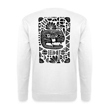 Tiger | Linoprint - Unisex Sweatshirt - white - Back