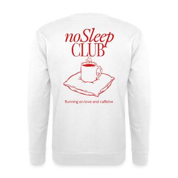noSleep CLUB Coffee Club Illustration - Unisex Sweatshirt - white - Back