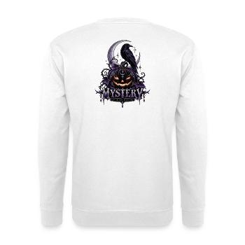 Halloween-Mystery-Rabe - Unisex Pullover - Weiß - Hinten - Michal (187cm)