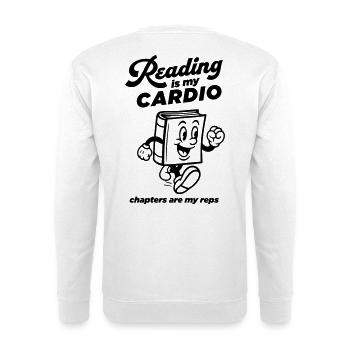 La lecture est mon cardio - Sweat-shirt Unisexe - blanc - Dos