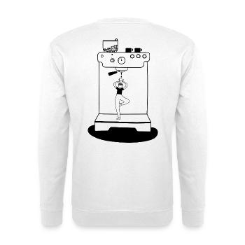 Yoga au café - Sweat-shirt Unisexe - blanc - Dos