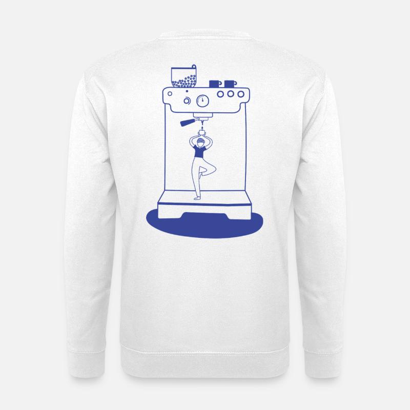Kaffeeyoga - Unisex Pullover - Weiß