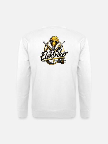 Elektriker Power Icon - Unisex Pullover - Weiß