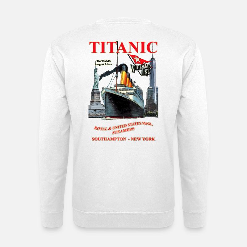 TITANIC Liner Kreation Louis RUNEMBERG © Adagp - Unisex Pullover - Weiß