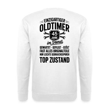 45 Years of Service - Anniversary - Unisex Sweatshirt - white - Back