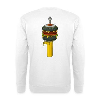 BurgAir  - Unisex Pullover - Weiß - Hinten