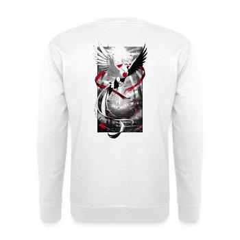 Japanese Phoenix Guardian Bird – Red Sun Yokai - Sweat-shirt Unisexe - blanc - Dos
