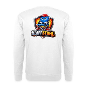 Klapstuhl Kämpfer Logo - Unisex Pullover - Weiß - Hinten - Michal (187cm)