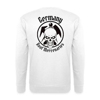 Roofer Elite - Germany Roof Mercenaries Skull - Unisex Sweatshirt - white - Back