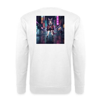 Renard de la nuit dans le quartier néon - Sweat-shirt Unisexe - blanc - Dos