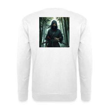 Ninja dans la forêt de bambous - Sweat-shirt Unisexe - blanc - Dos