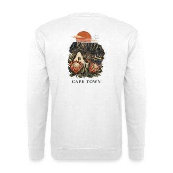 Cape Town Table Mountain Art - Unisex Pullover - Weiß - Hinten