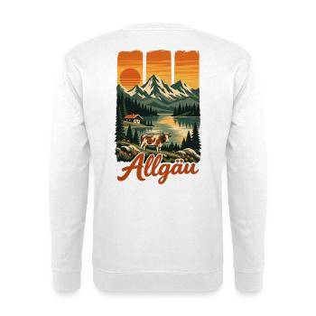 Allgäu Alpine Nature - Unisex Pullover - Weiß - Hinten - Michal (187cm)