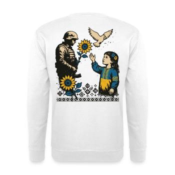 Hope in the fog of war - Unisex Sweatshirt - white - Back