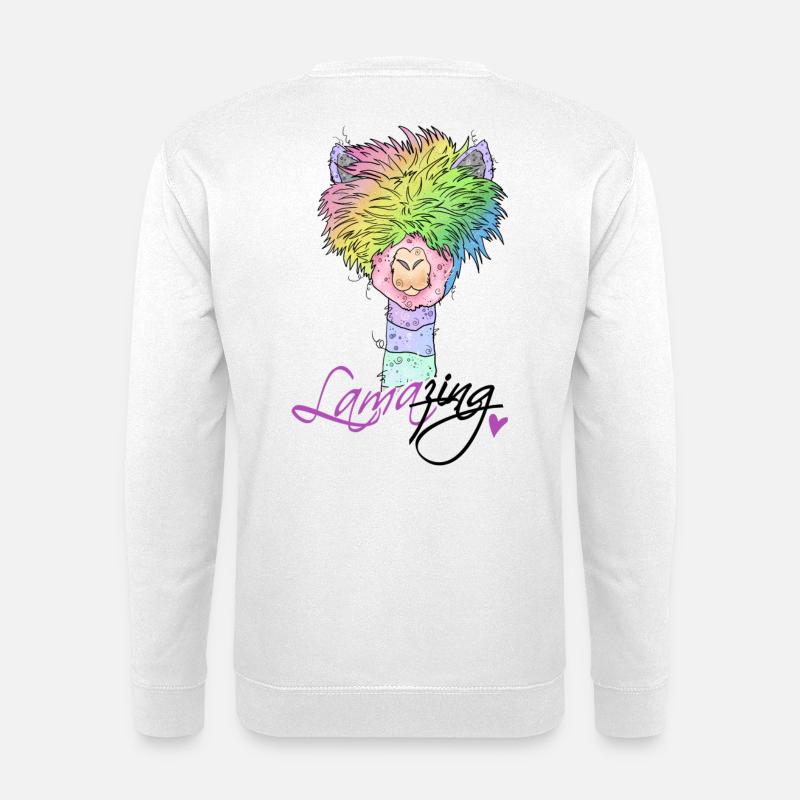 Lama* zing - Unisex Pullover - Weiß