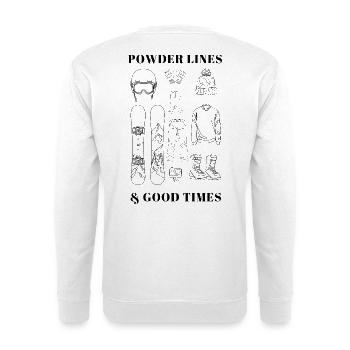 Powder Days - Unisex Pullover - Weiß - Hinten