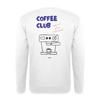 Kaffee Club Espressomaschine Illustration - Unisex Pullover - Weiß - Hinten