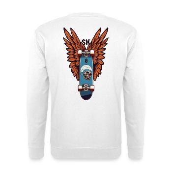 Skater SK8 - Unisex Pullover - Weiß - Hinten