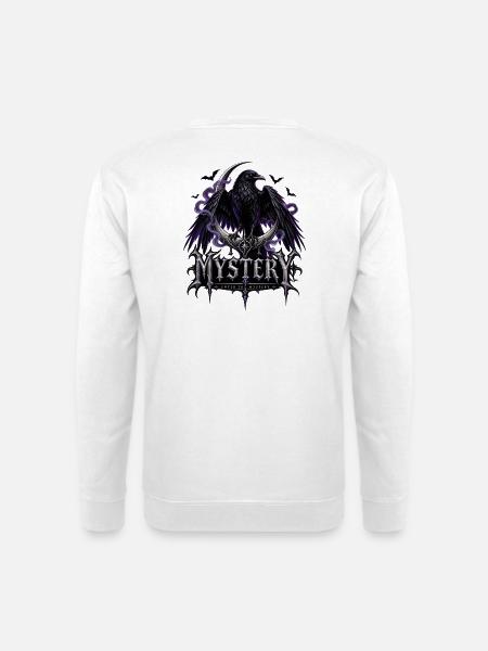 Das Geheimnis des Raben und des Mondes - Unisex Pullover - Weiß
