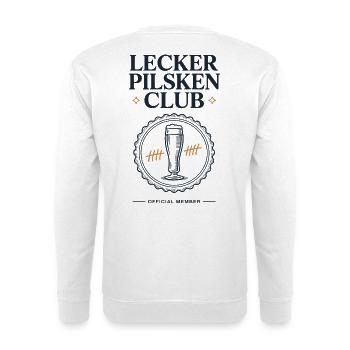 Bier Lecker Pilsken Club Ruhrpott Pils Bierchen - Unisex Pullover - Weiß - Hinten - Michal (187cm)