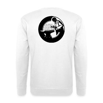  Badge - Jeder ist seines Glückes Schmied - Unisex Pullover - Weiß - Hinten