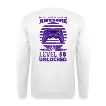 Retro Gaming Controller Motiv - Unisex Pullover - Weiß - Hinten