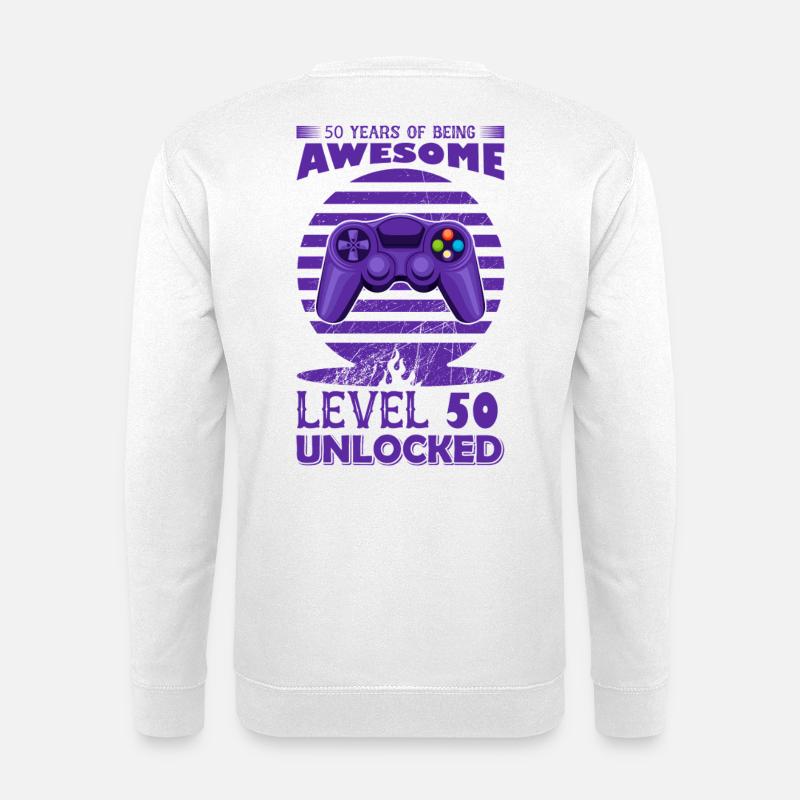 Retro Gaming Controller Motif - Unisex Sweatshirt - white