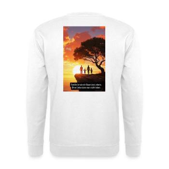 Familienbaum Sonnenuntergang Design - Unisex Pullover - Weiß - Hinten