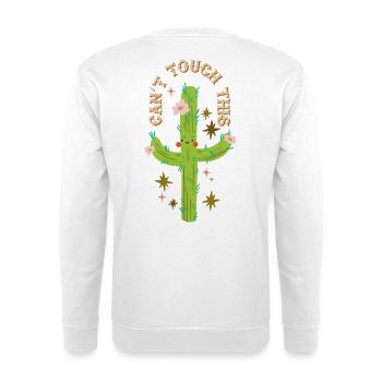 Can't touch this - Prickly cactus design - Unisex Sweatshirt - white - Back